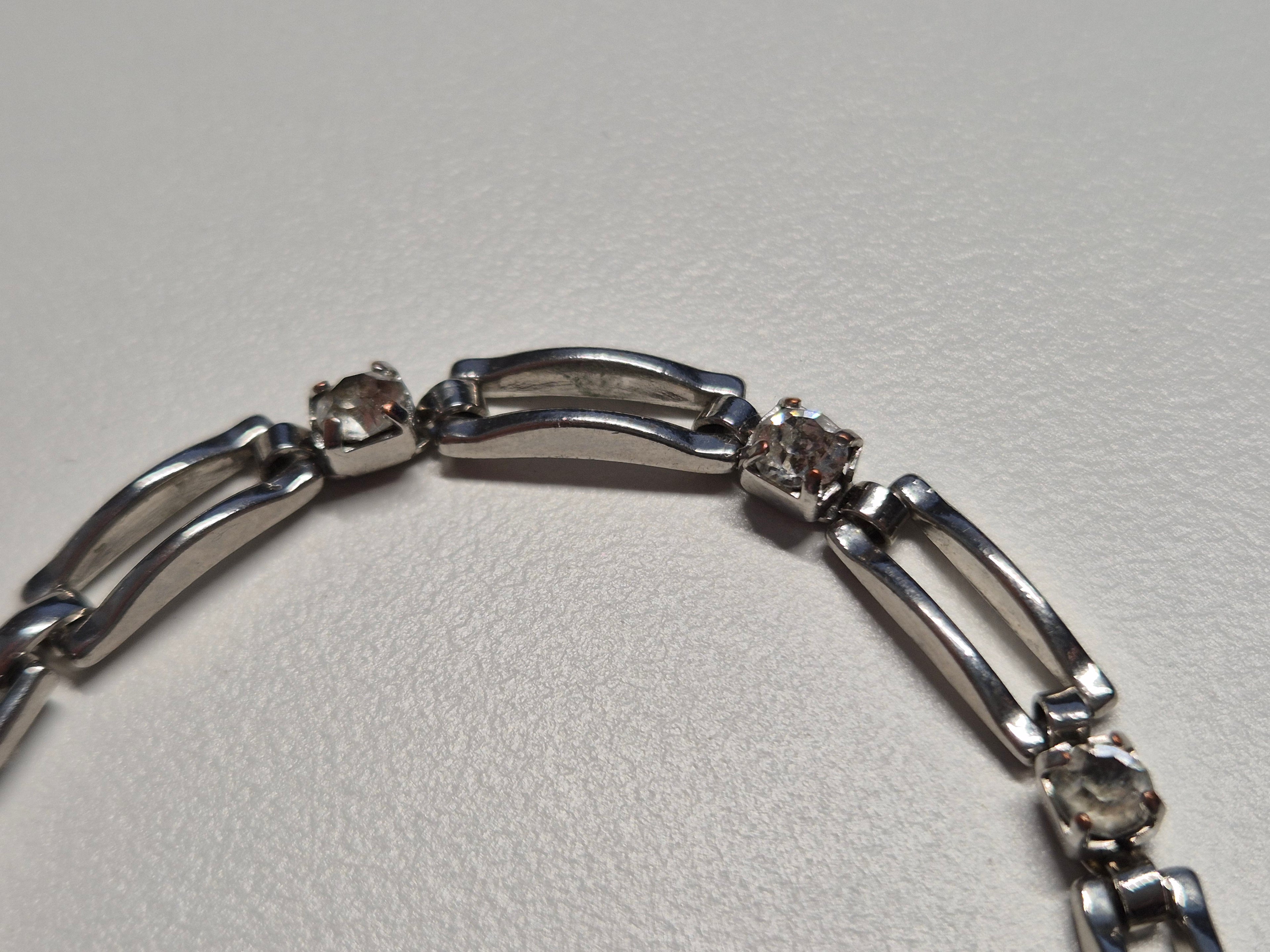 925 Silber Armband mit Zirkonia, 19 cm, Silber, guter Zustand