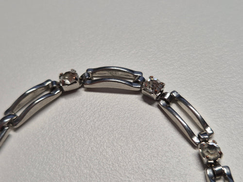 925 Silber Armband mit Zirkonia, 19 cm, Silber, guter Zustand