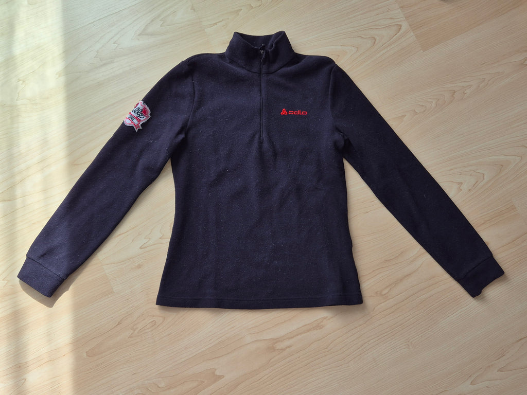 Odlo Damen XS Schwarz Microfleece 1/2-Zip Pullover – warm & atmungsaktiv