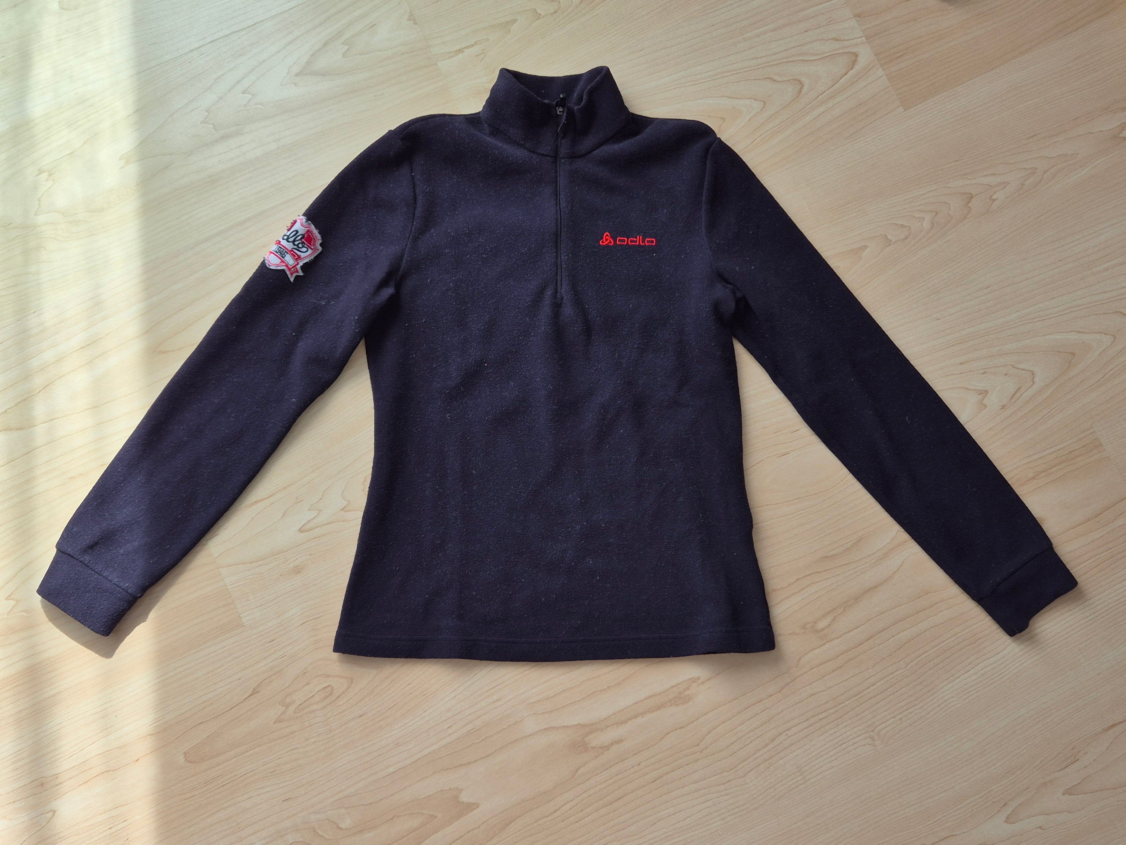 Odlo Damen XS Schwarz Microfleece 1/2-Zip Pullover – warm & atmungsaktiv