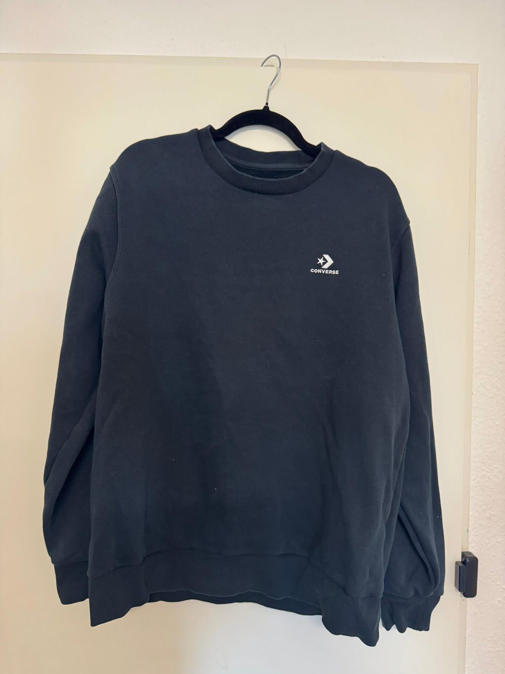 Converse Star-Chevron Crewneck Sweatshirt Schwarz Größe L, guter Zustand