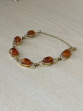 Vintage 925 Silber & Baltischer Bernstein Armband | 20 cm | Guter Zustand