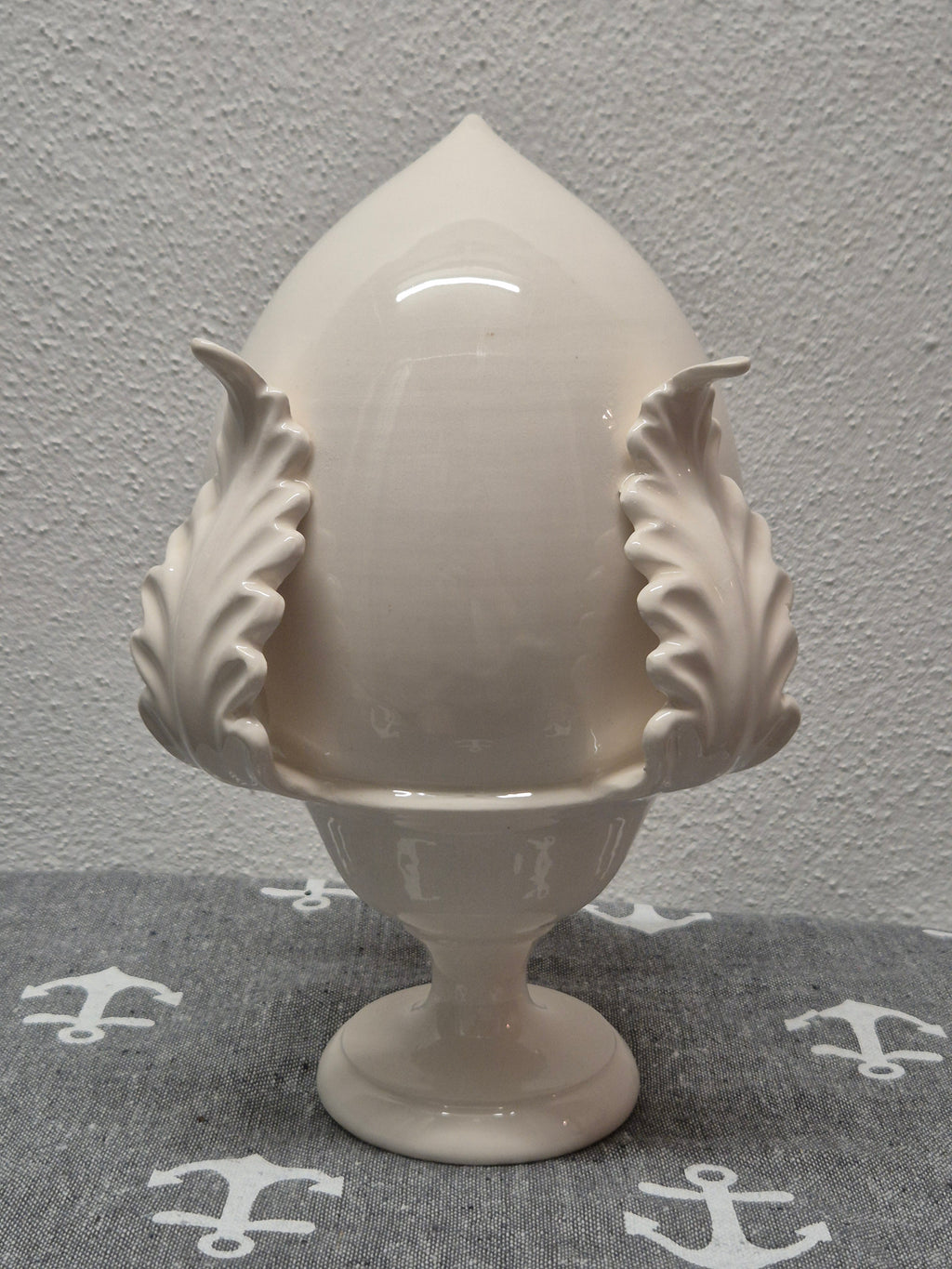 Bottega Vestita Pumo Grottaglie Keramik, 27cm, glänzend weiß, sehr guter Zustand