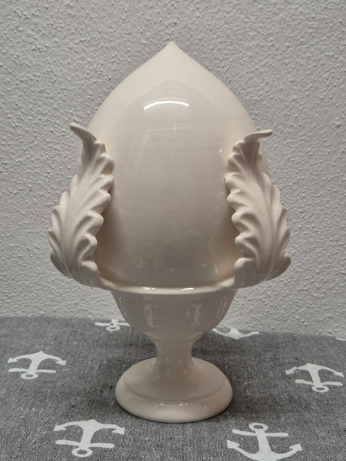 Bottega Vestita Pumo Grottaglie Keramik, 27cm, glänzend weiß, sehr guter Zustand