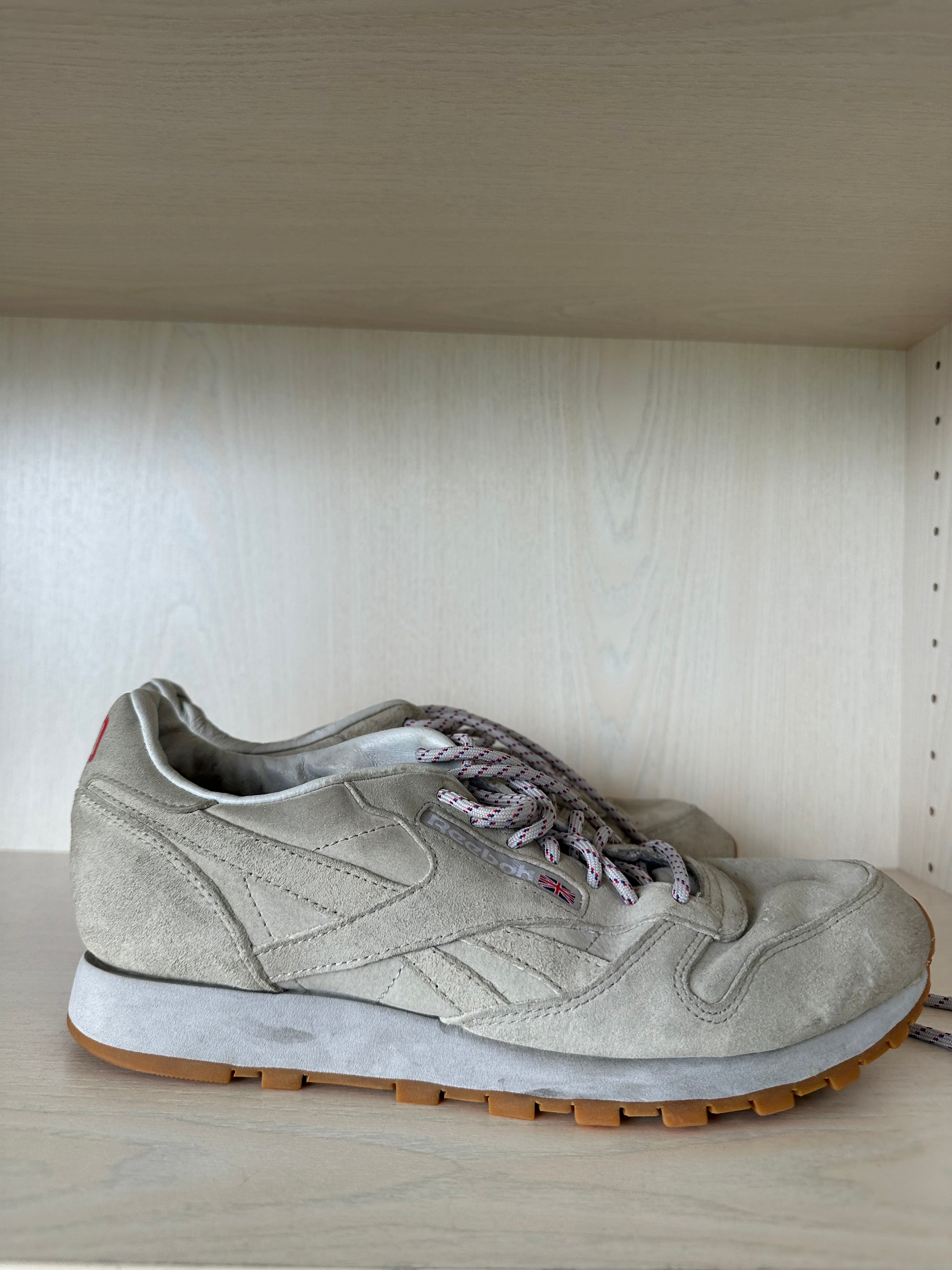 Reebok Classic Leather x Kendrick Lamar Neutral, Gr. 41, Gut, Grau/Blau/Rot