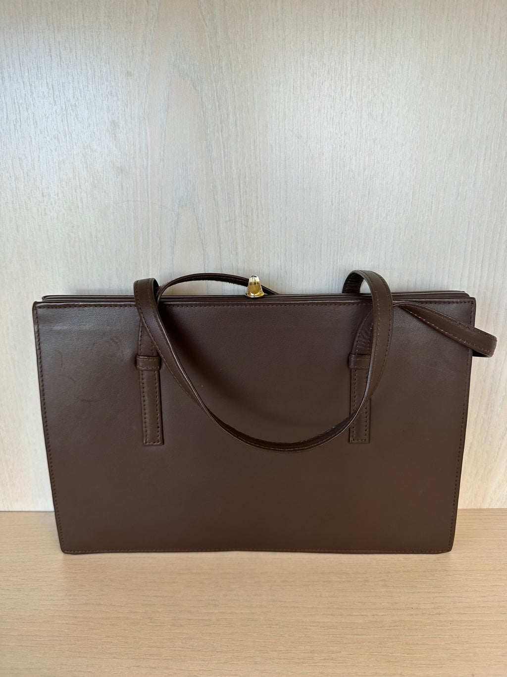BOFCHA Structured Work Tote Braun Leder Medium Sehr Gut