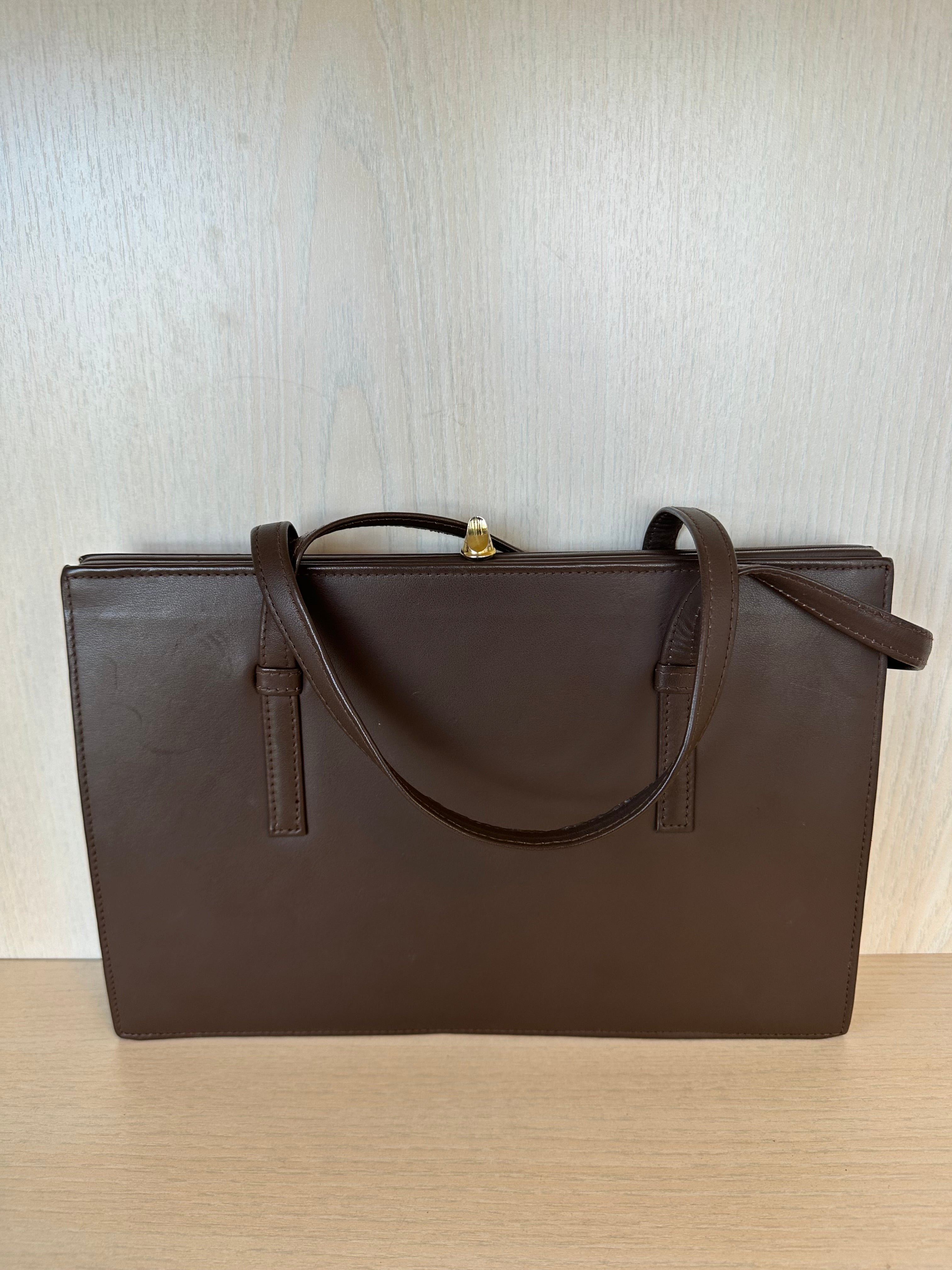 BOFCHA Structured Work Tote Braun Leder Medium Sehr Gut