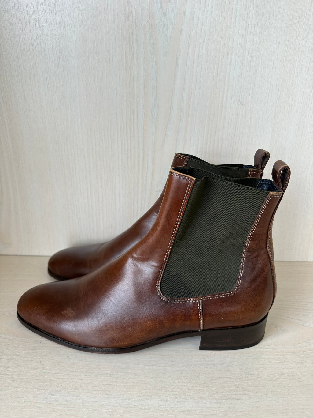 Tommy Hilfiger Comfort Tambo Chelsea Boots EU 42 Tan Leder, guter Zustand