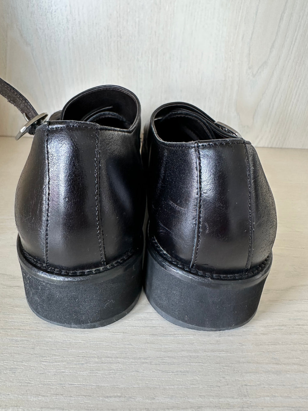 Luis Gonzalo Double-Monk Strap Leather Shoes Black EU 37 – Good Condition