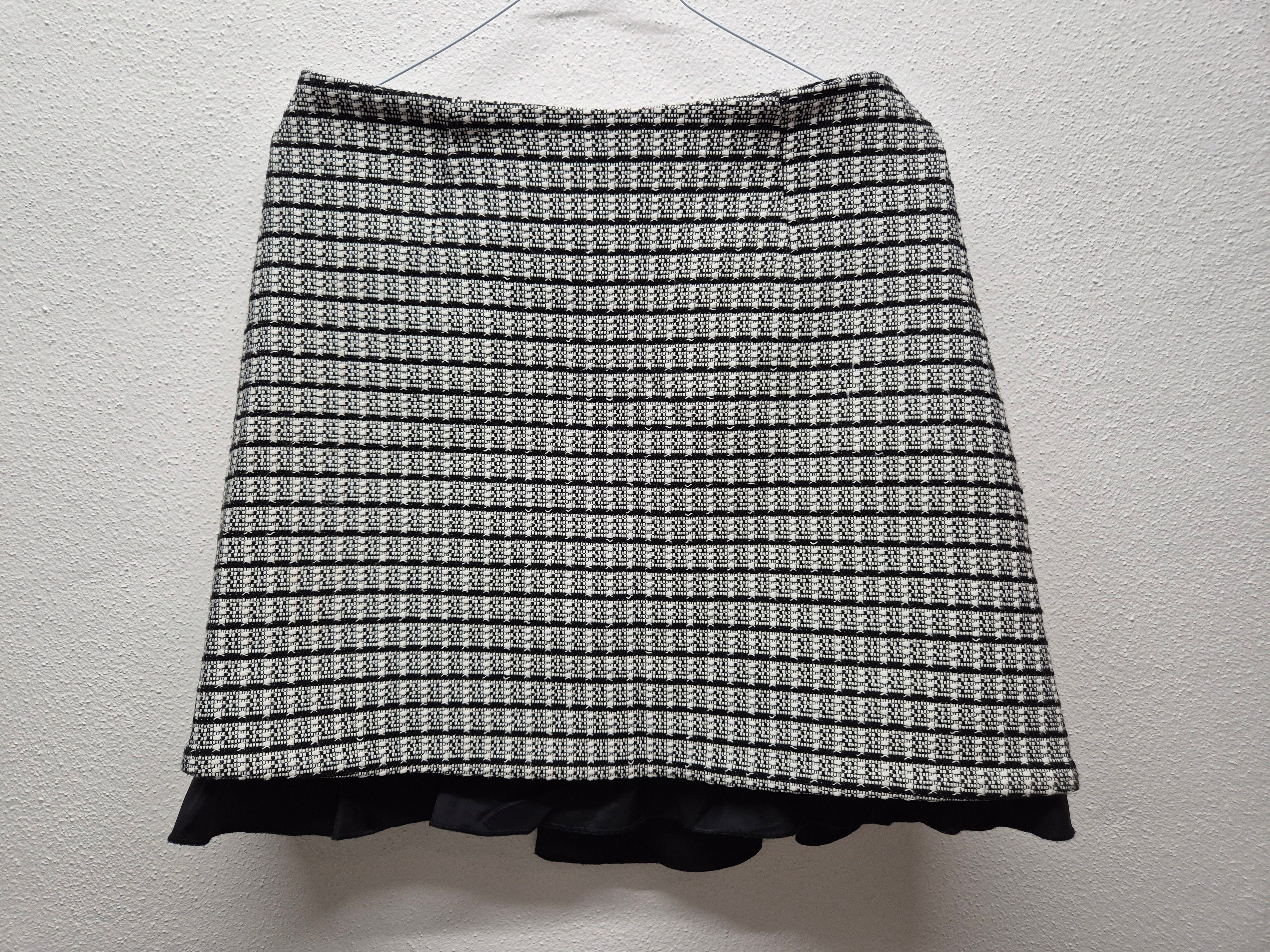 Dorothee Schumacher Plaid Tweed Minirock, Gr. M, Schwarz/Weiß, Sehr gut