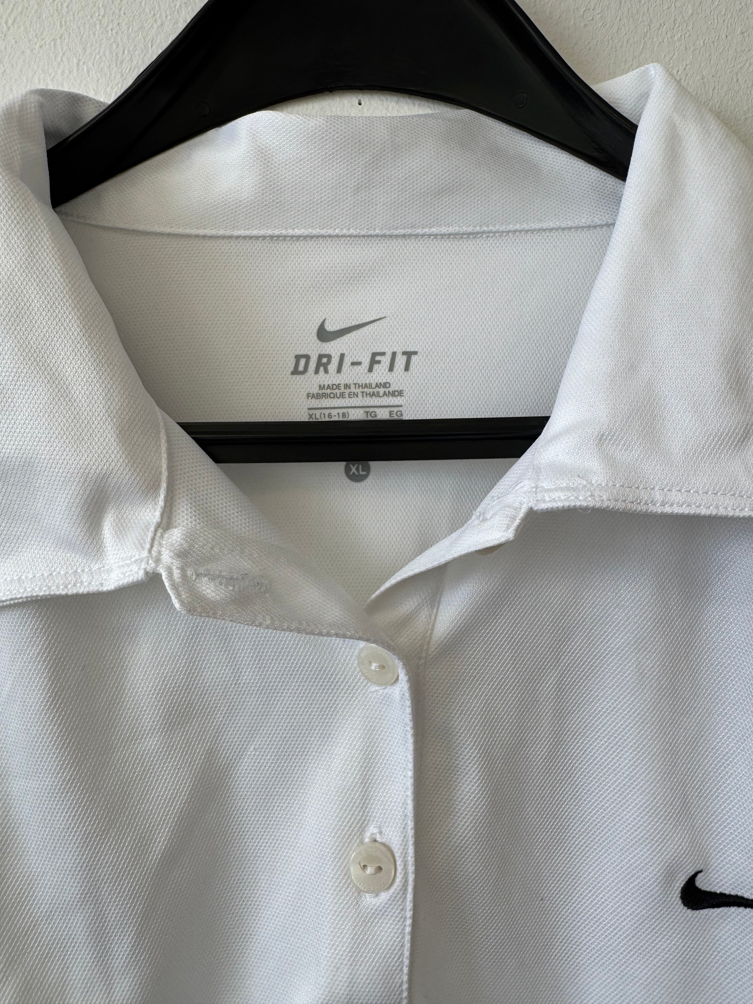 Nike Dri-FIT Men’s Polo Shirt, White/Black, Size XL, Good Condition