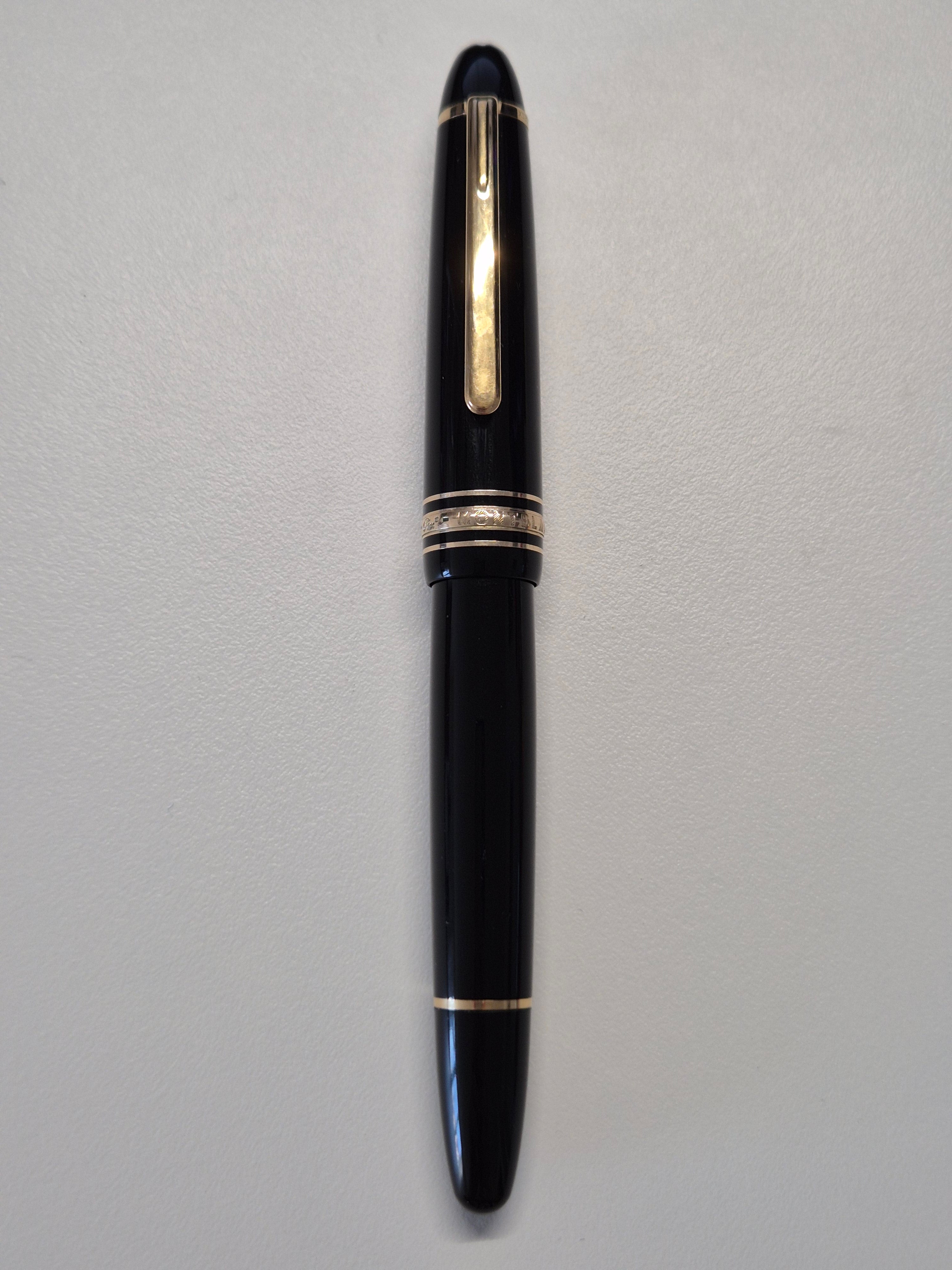 Montblanc Meisterstück 146 Füllfederhalter Schwarz Gold 14K Feder 14cm