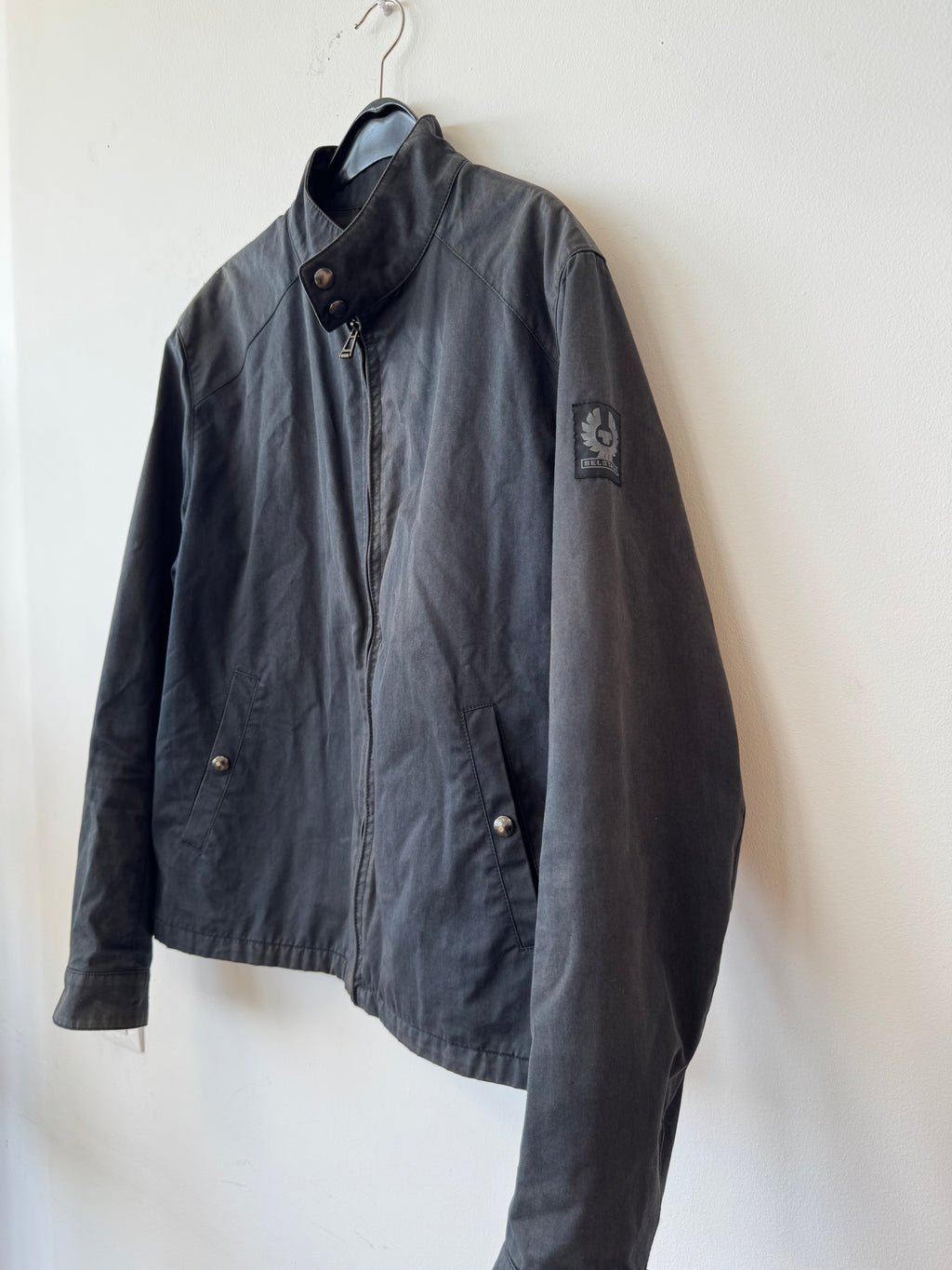 Belstaff Temple Herren Wachsjacke UK 40 Schwarz Zustand Gut