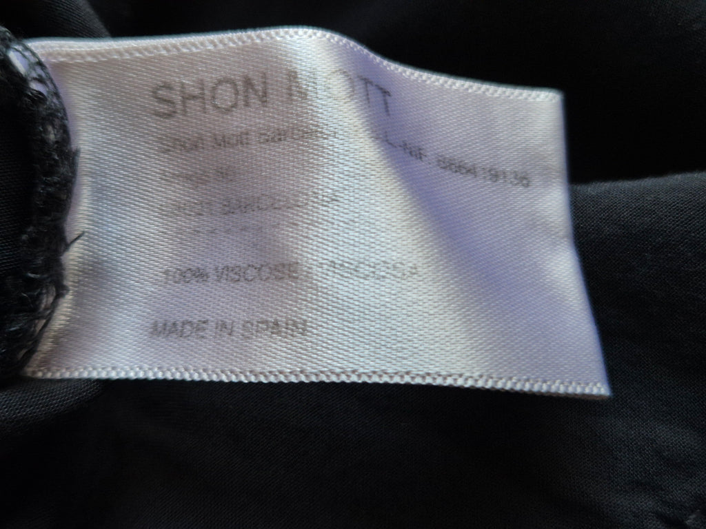 Shon Mott Black Slip Dress S Minimalist Wardrobe Staple Good Condition
