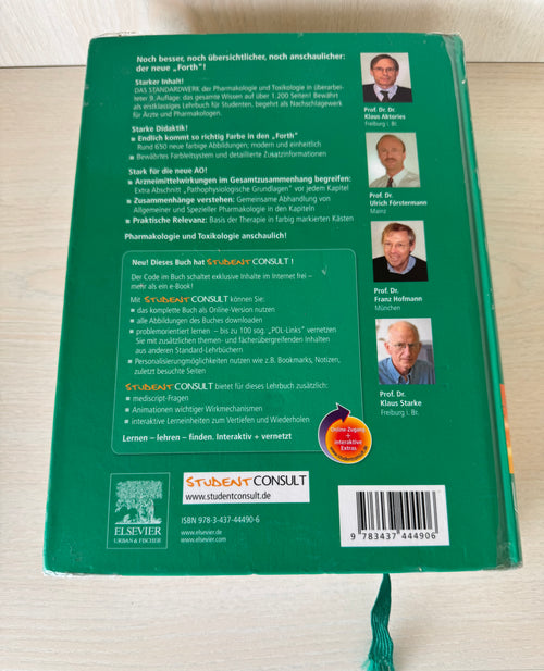 Allgemeine und Spezielle Pharmakologie & Toxikologie, 9. Aufl., Wie Neu