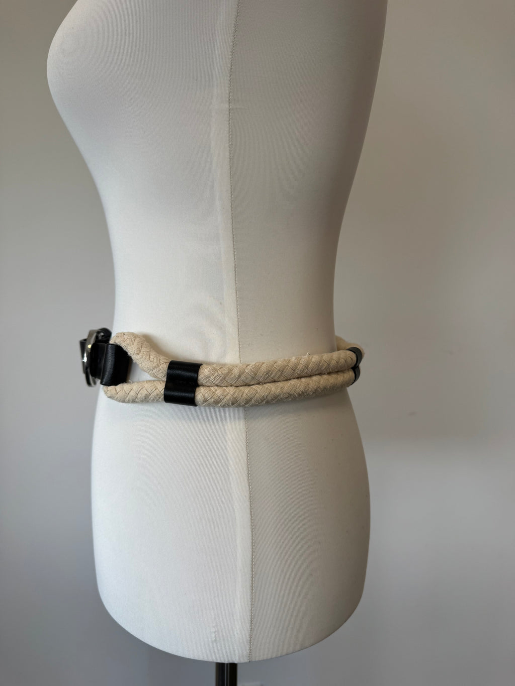 Zara Rope & Leder Taillengürtel, Schwarz/Natur, Gr. M, sehr guter Zustand