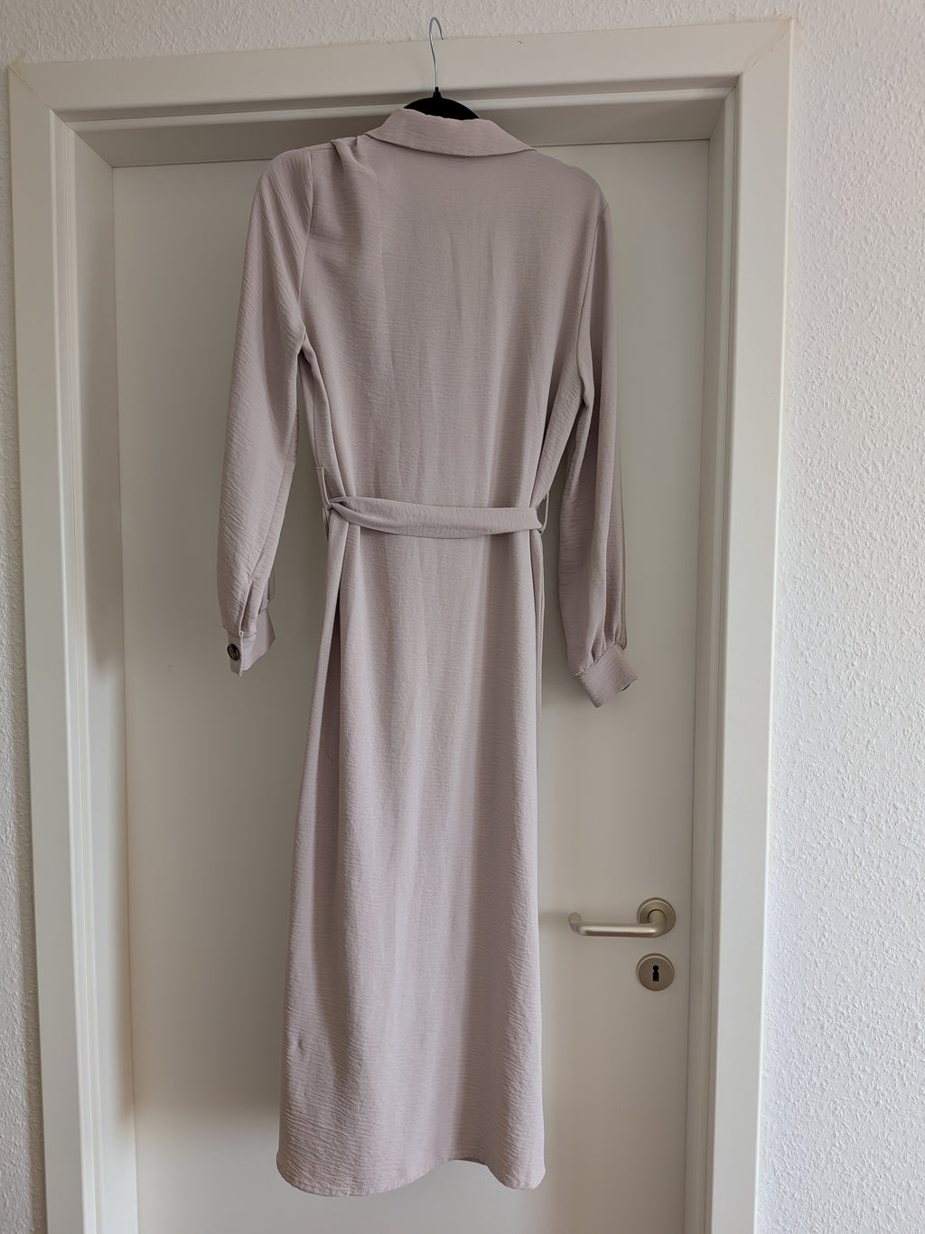 Koil Maxi Shirt Dress, Light Taupe, 38 FR, Linen Blend, Like New