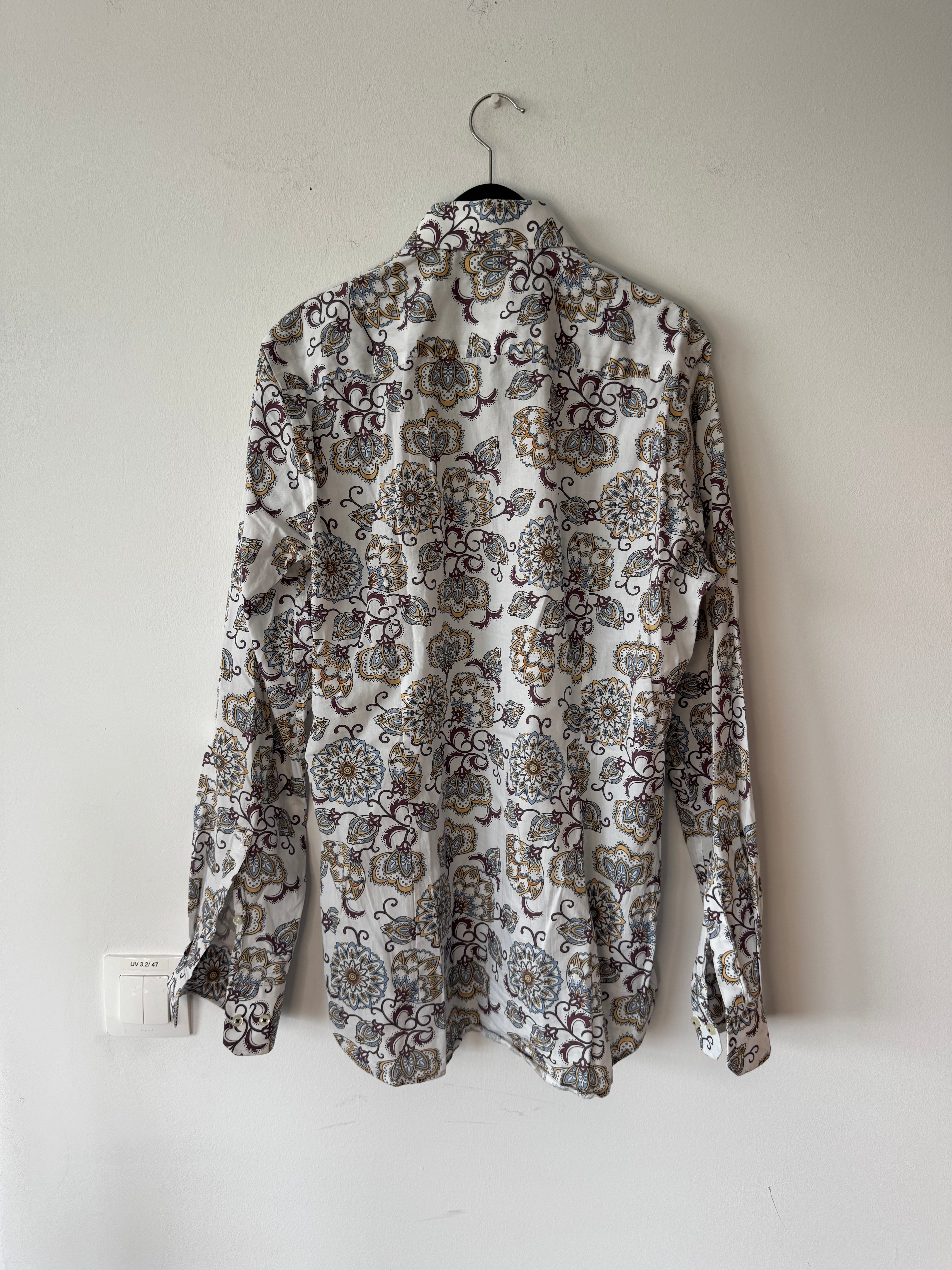 JOOP! Men’s Slim Fit Shirt – Floral Pattern – Cotton – M/L – Very Good