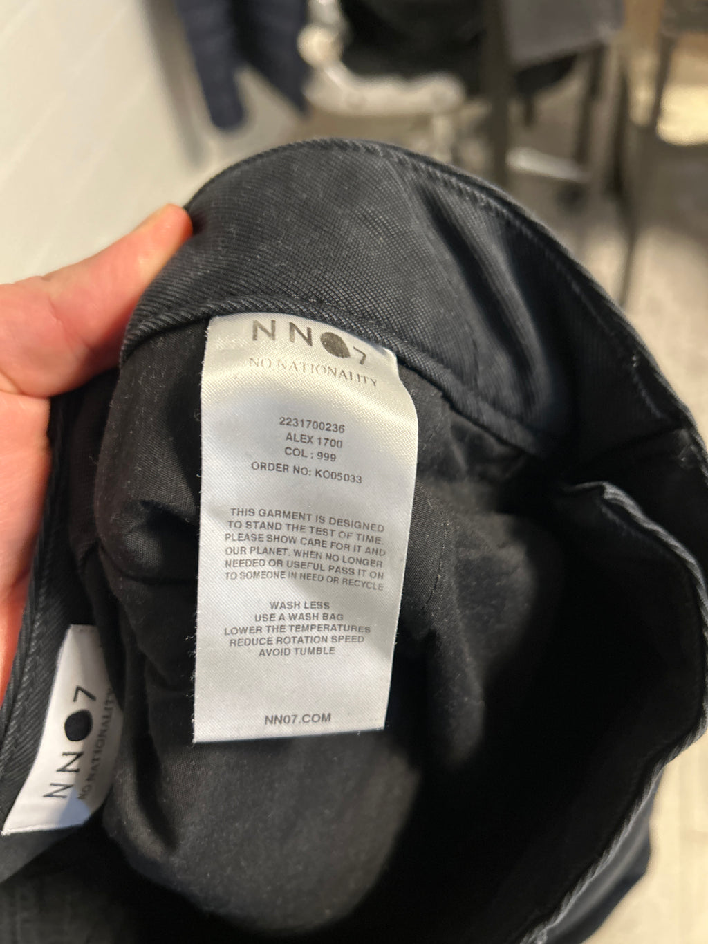 NN07 Alex 1700 Stretch Chino – Schwarz – Größe 30/34 – Guter Zustand
