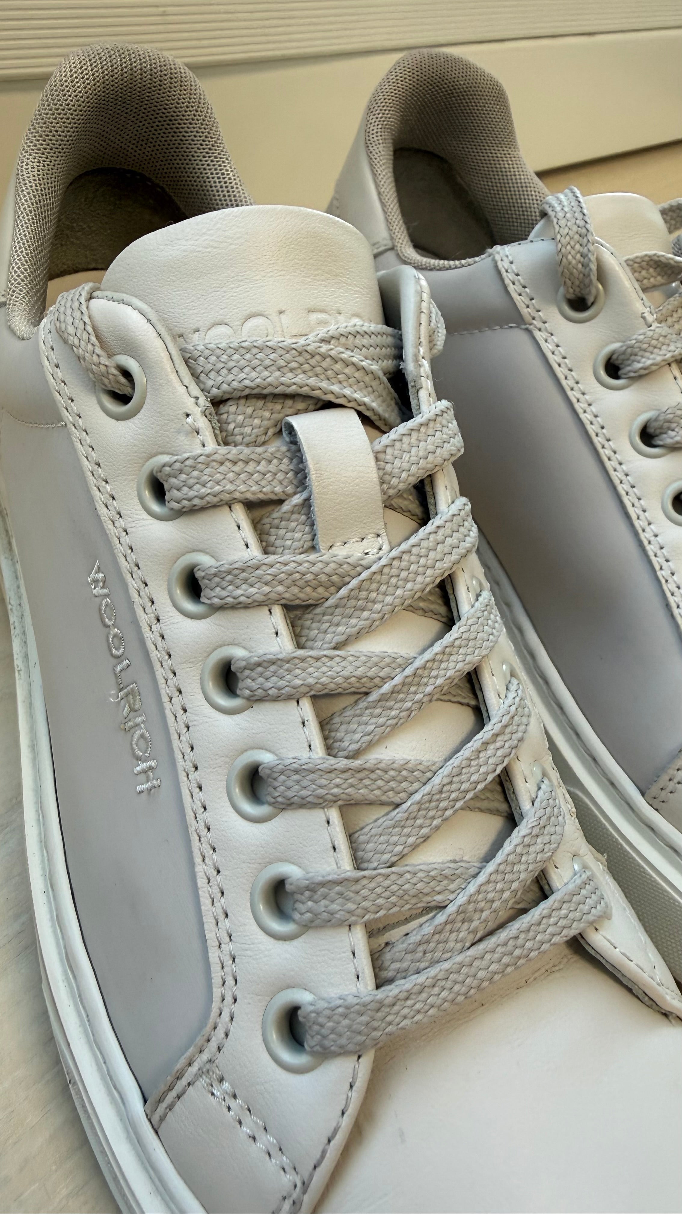 Woolrich Eco-Leather Sneakers Weiß EU 37 Damen Italien Sehr Gut