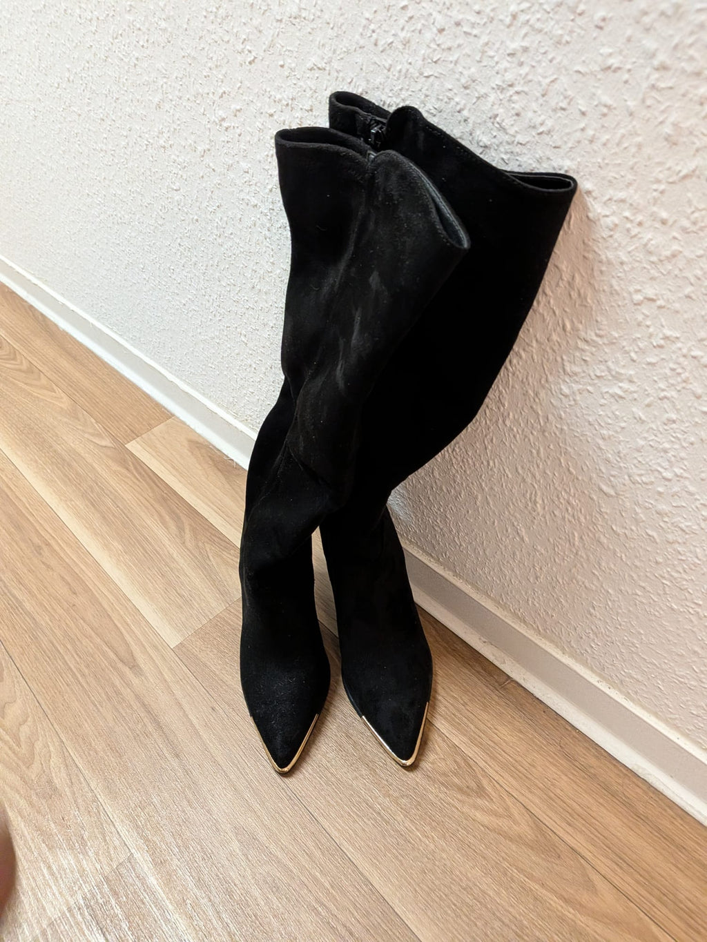 JLO by Jennifer Lopez Glyna Overknee-Stiefel, Schwarz, Wildleder, Gr. 38, Gut
