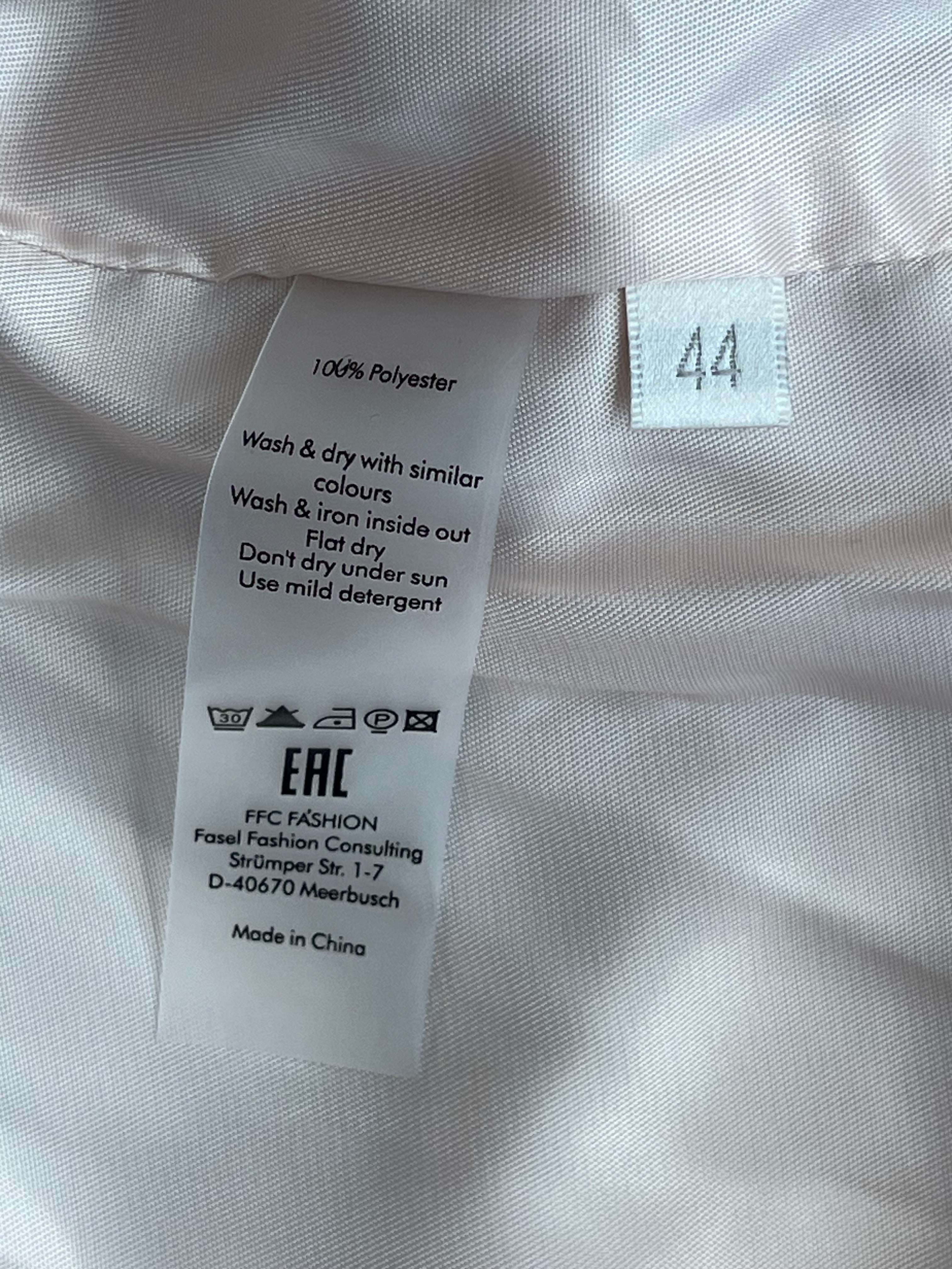 FFC Lightweight Women’s Coat, Blush, Size L, 100% Polyester, Good Condition
