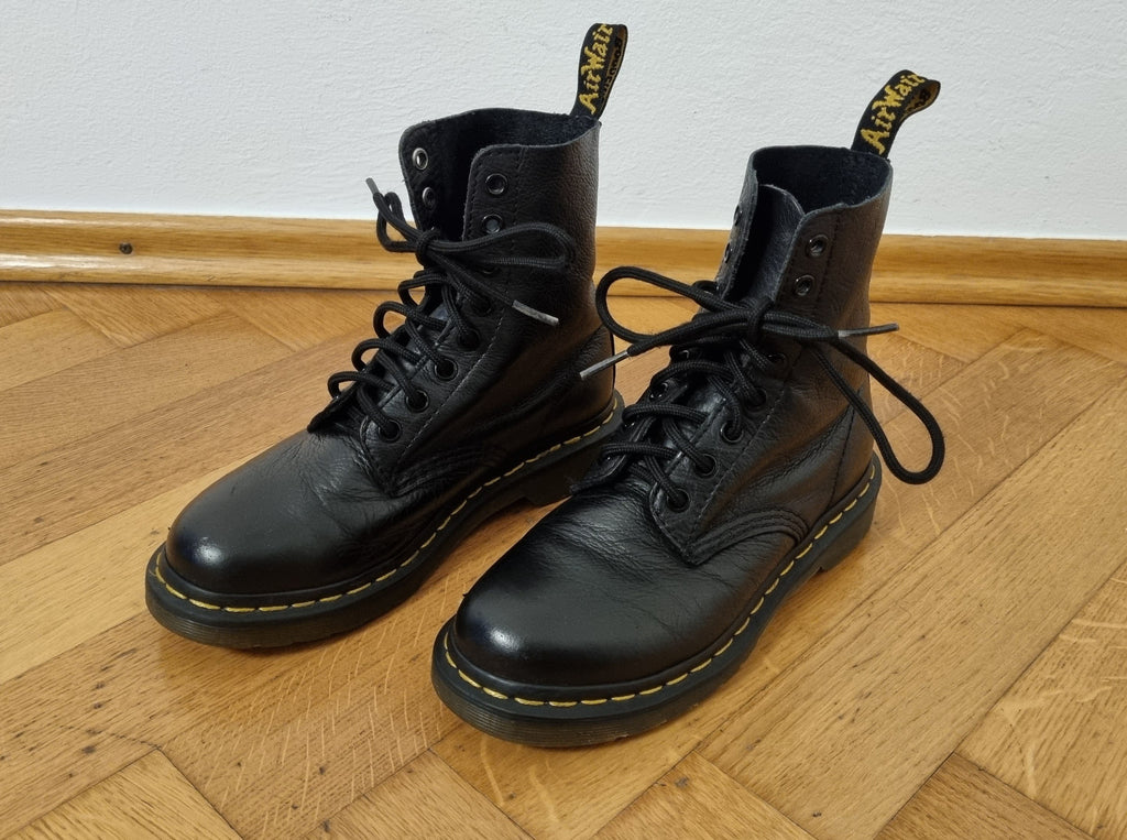 Dr. Martens 1460 Pascal Virginia Boots Black EU 36 Soft Leather Good Condition