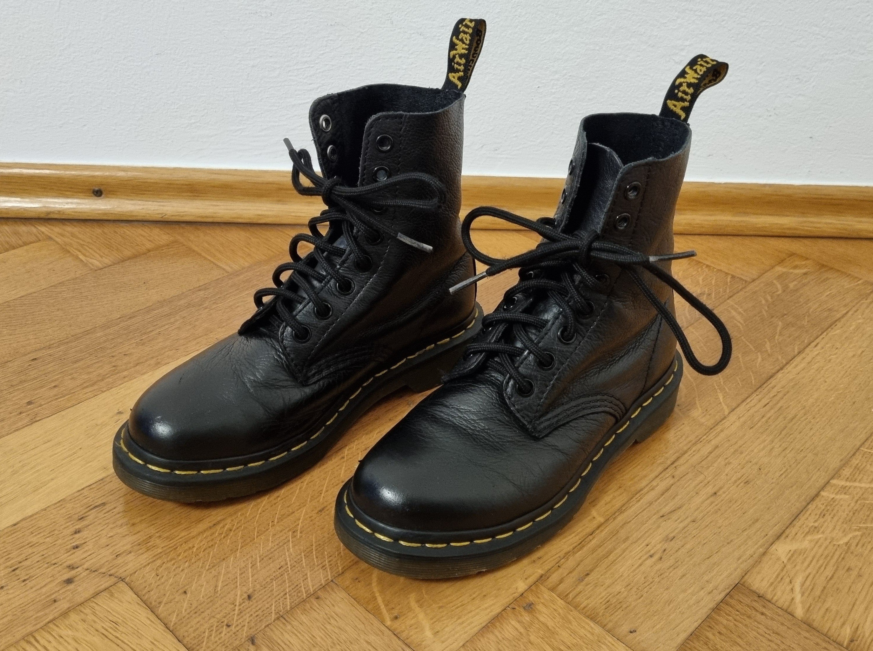 Dr. Martens 1460 Pascal Virginia Boots Black EU 36 Soft Leather Good Condition