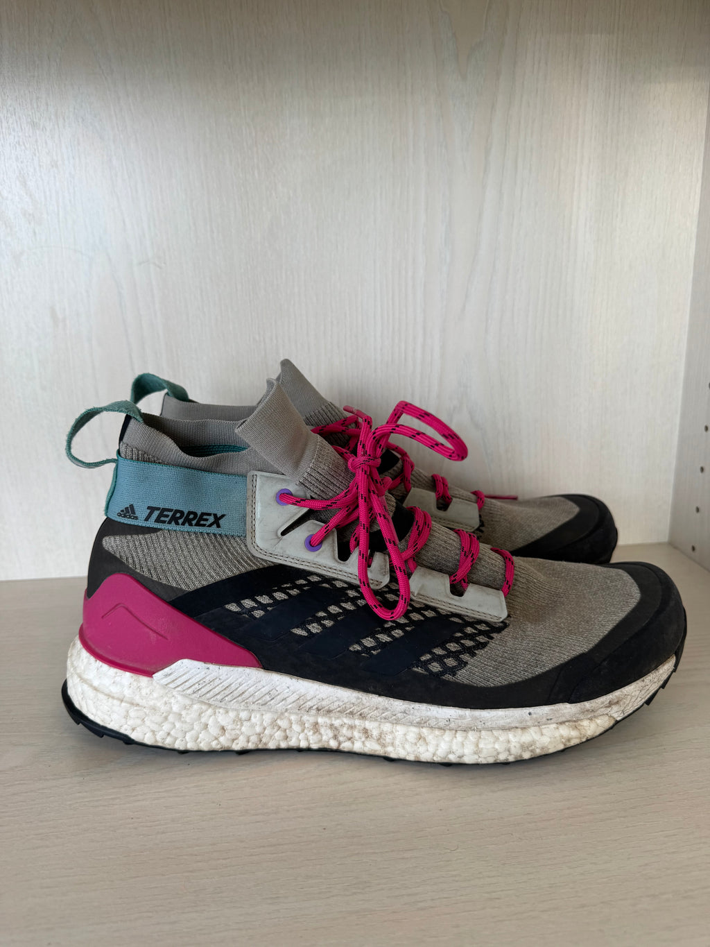 Adidas Terrex Free Hiker US 11.5 Light Brown/Carbon/Pink – Boost, Continental