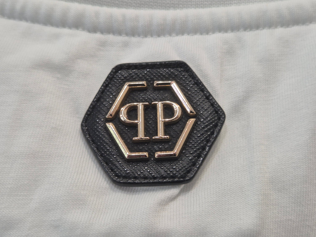 Philipp Plein Junior T-Shirt 152/12y – Teddy Bear & Crystals, White, Used
