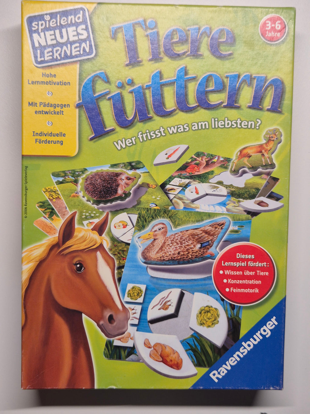 Ravensburger Tiere Füttern Lernspiel, Standardgröße, Multicolor, Sehr guter Zustand