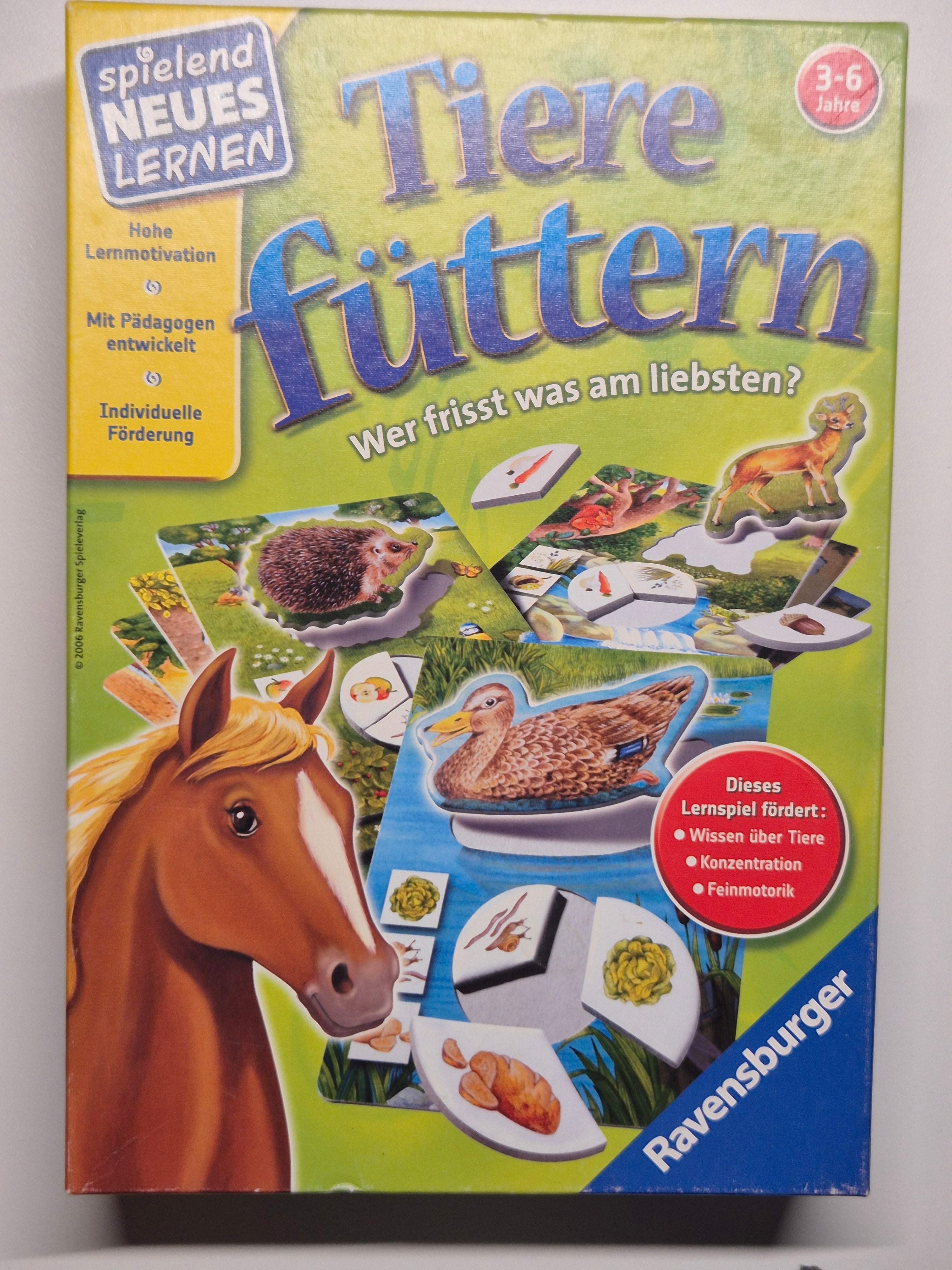 Ravensburger Tiere Füttern Lernspiel, Standardgröße, Multicolor, Sehr guter Zustand