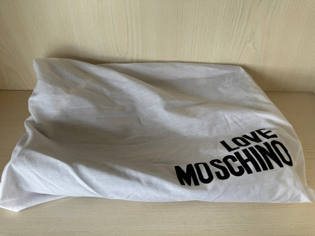 Love Moschino Diamond Quilt Shopper, Medium, Black, PU Leather, Like New