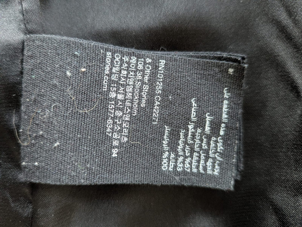 & Other Stories Paris Atelier Samtkleid Wickelkleid, EU 34, Schwarz, Sehr gut