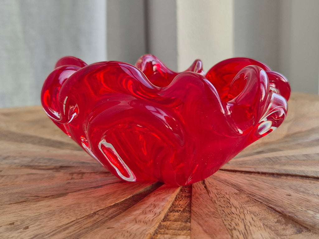 Murano Glass Bowl | Ruby Red | Vetreria Artistica Veneziana | Labeled | 12cm