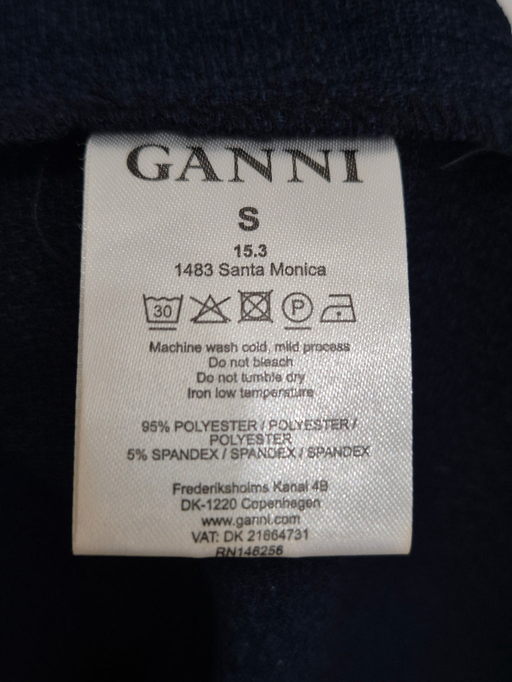 GANNI V-Ausschnitt Strickkleid Schwarz S Wie Neu