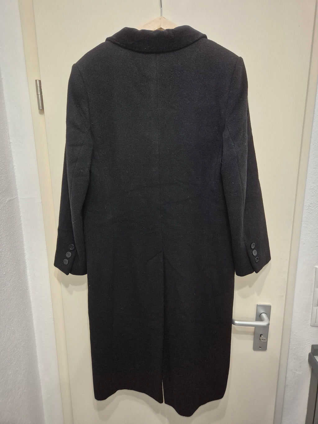 Kemper Mantel – Schurwolle & Kaschmir, Schwarz, Gr. 42, Guter Zustand