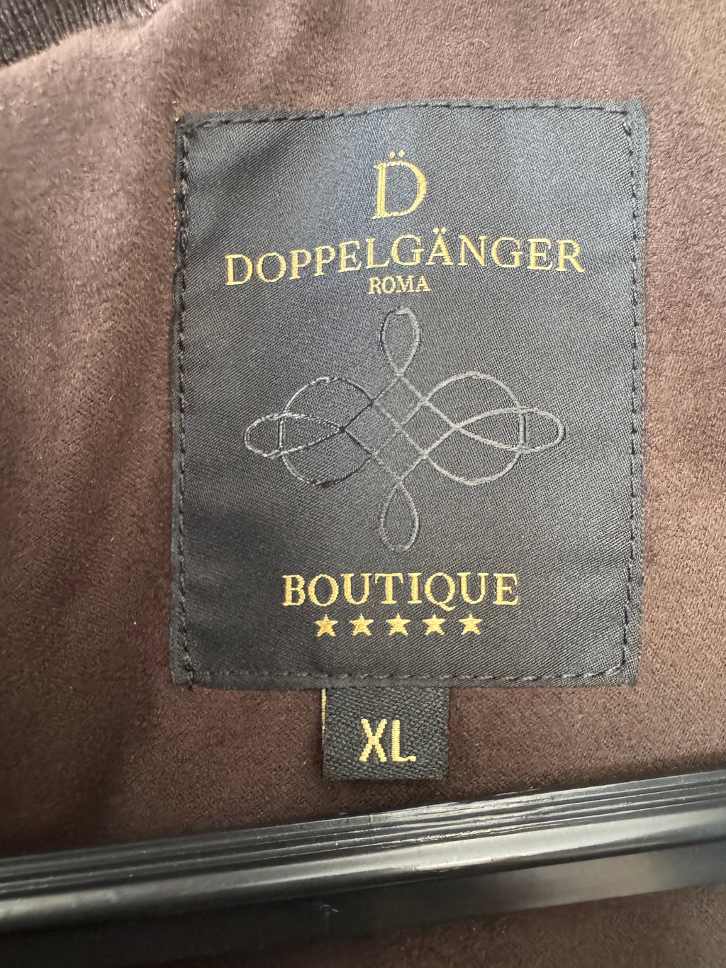 Doppelgänger Roma Boutique Brown Suede Bomber Jacket – XL – Good Condition