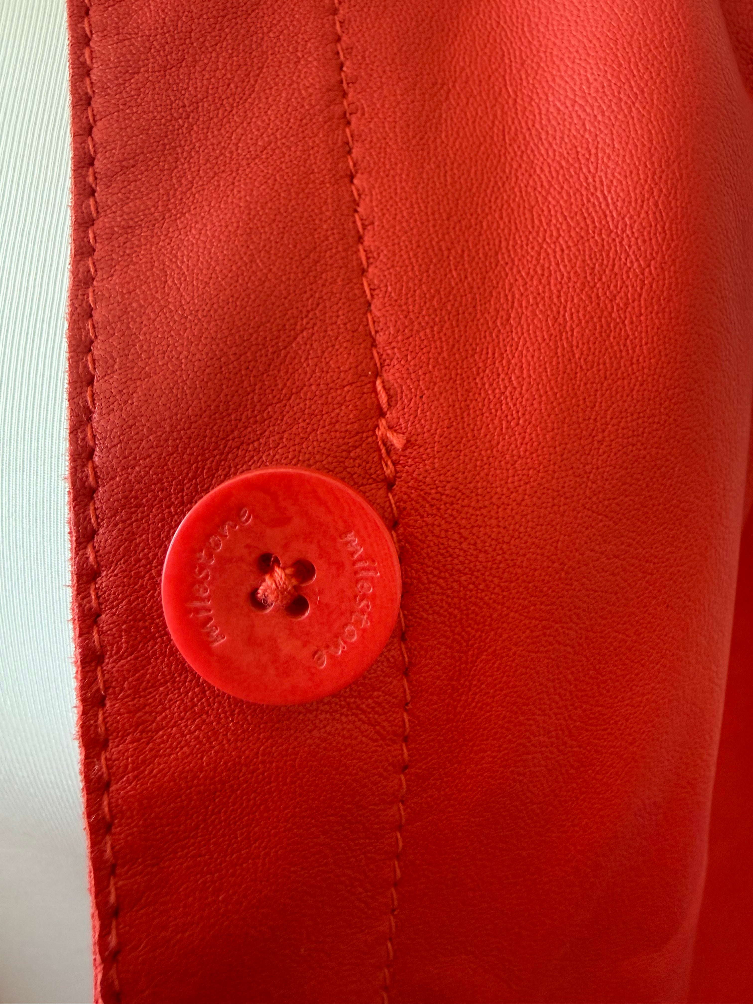 Milestone Damen Lederjacke „Masia“ Gr. 44, Rot, Wie Neu mit Etikett