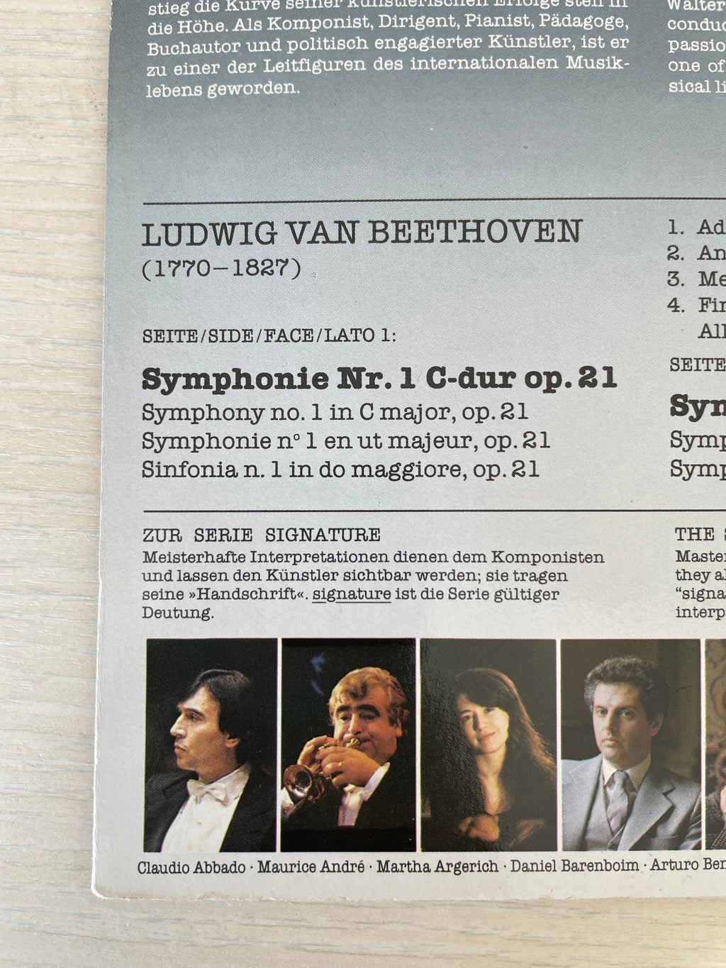 Deutsche Grammophon LP – Beethoven Symphonies 1 & 2 / Leonard Bernstein, VG