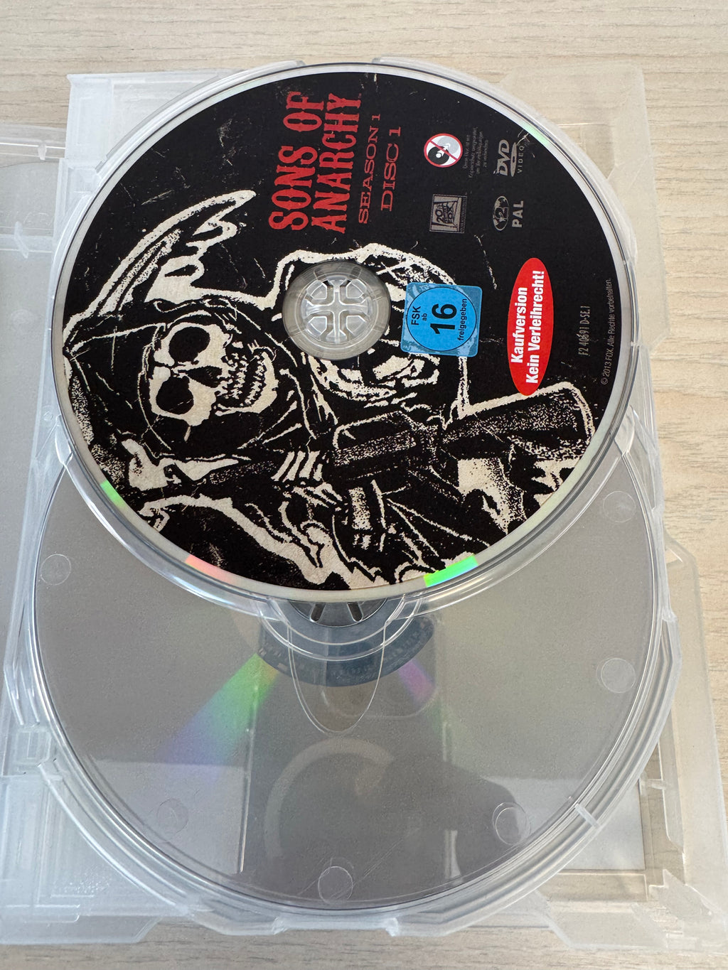 Sons of Anarchy Seasons 1-3 DVD Box Set + Patch, Region 2, Good Condition