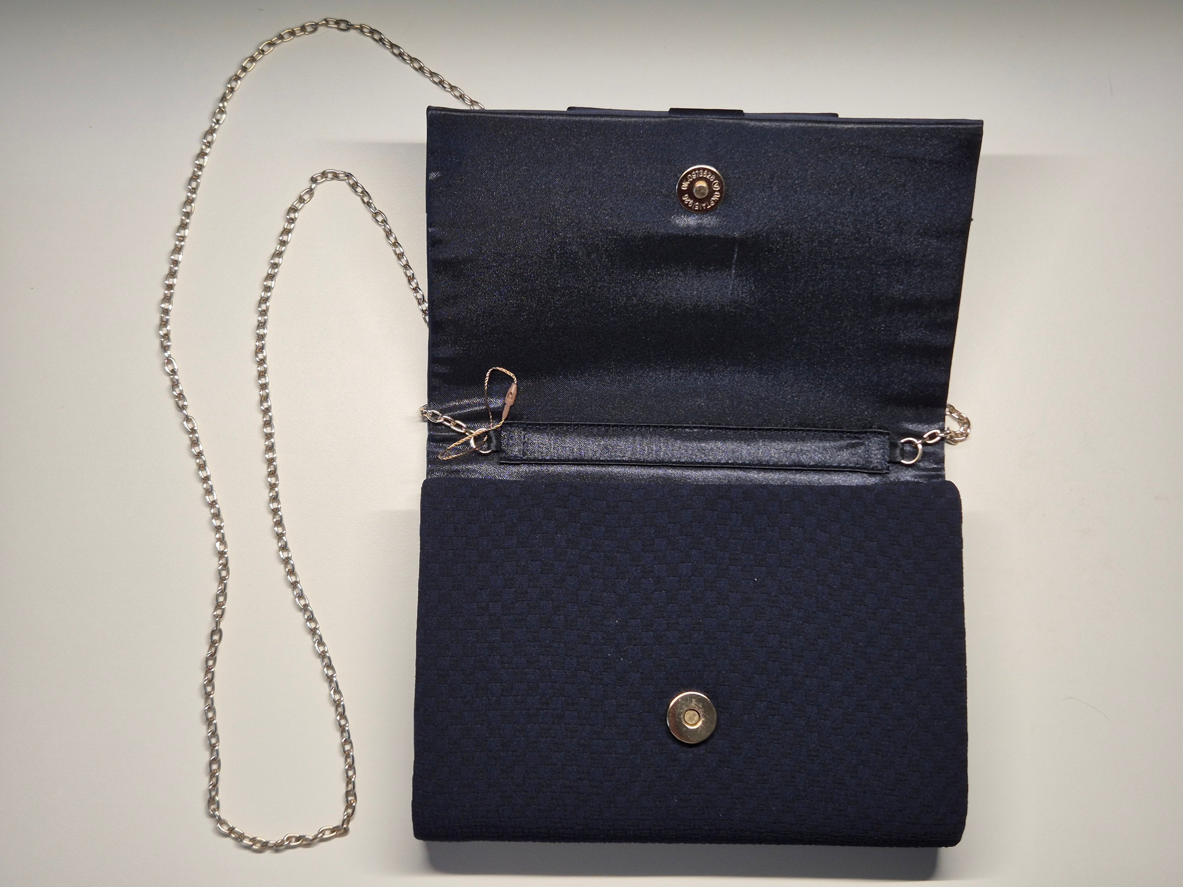 Accessorize Clutch Bag Dunkelblau Schleife, Polyester, Klein, Sehr Gut, 20x15cm
