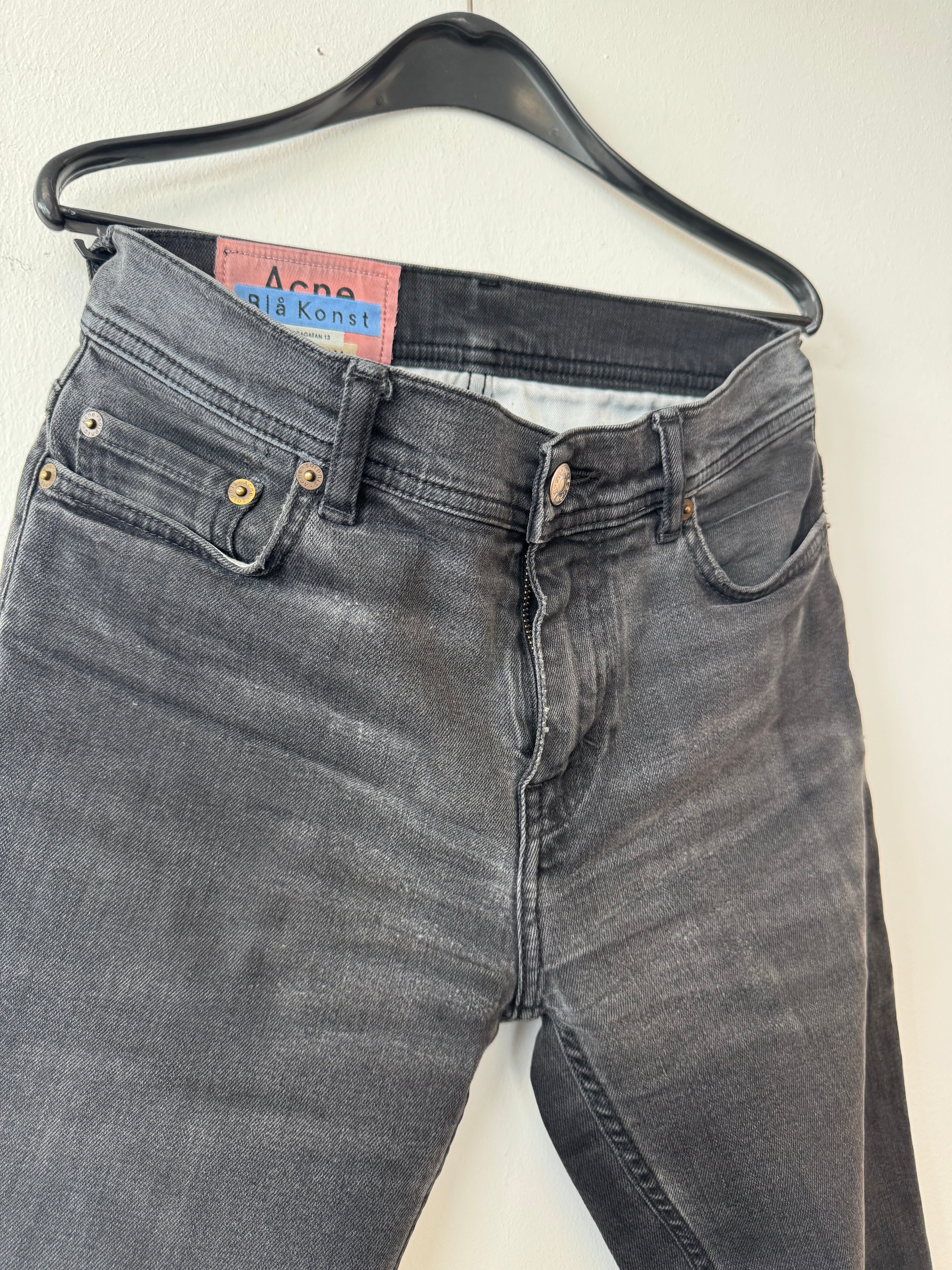 Acne Studios Blå Konst Skinny Jeans Schwarz W28 L32 – Guter Zustand