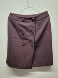 Moschino Couture Virgin Wool Mini Skirt Purple DE 36 Very Good