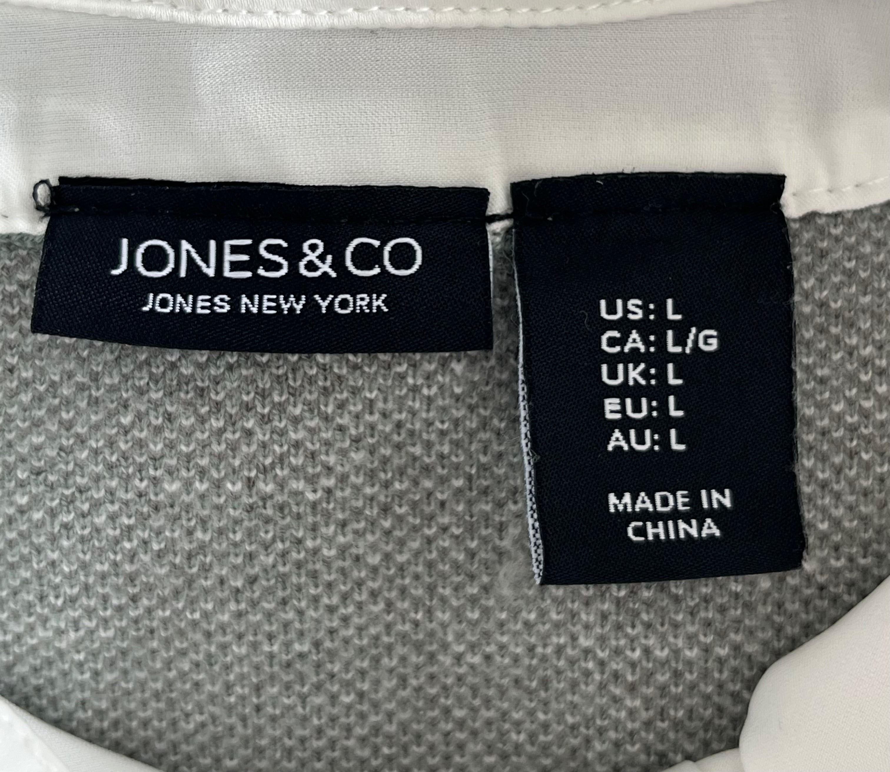 Jones & Co Damen Argyle Pullover, Teal, Größe L – beschädigt
