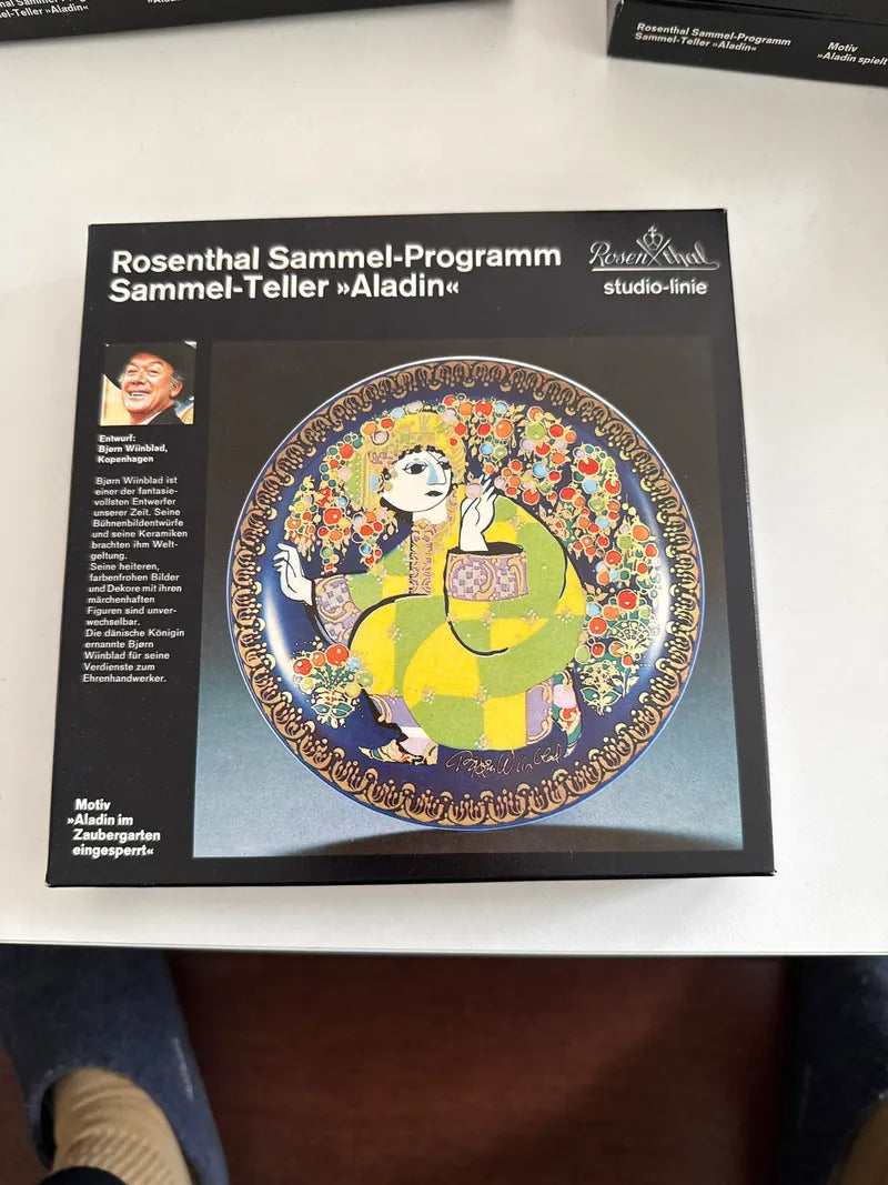 Rosenthal Sammler-Teller Aladin im Zaubergarten, Björn Wiinblad, sehr gut