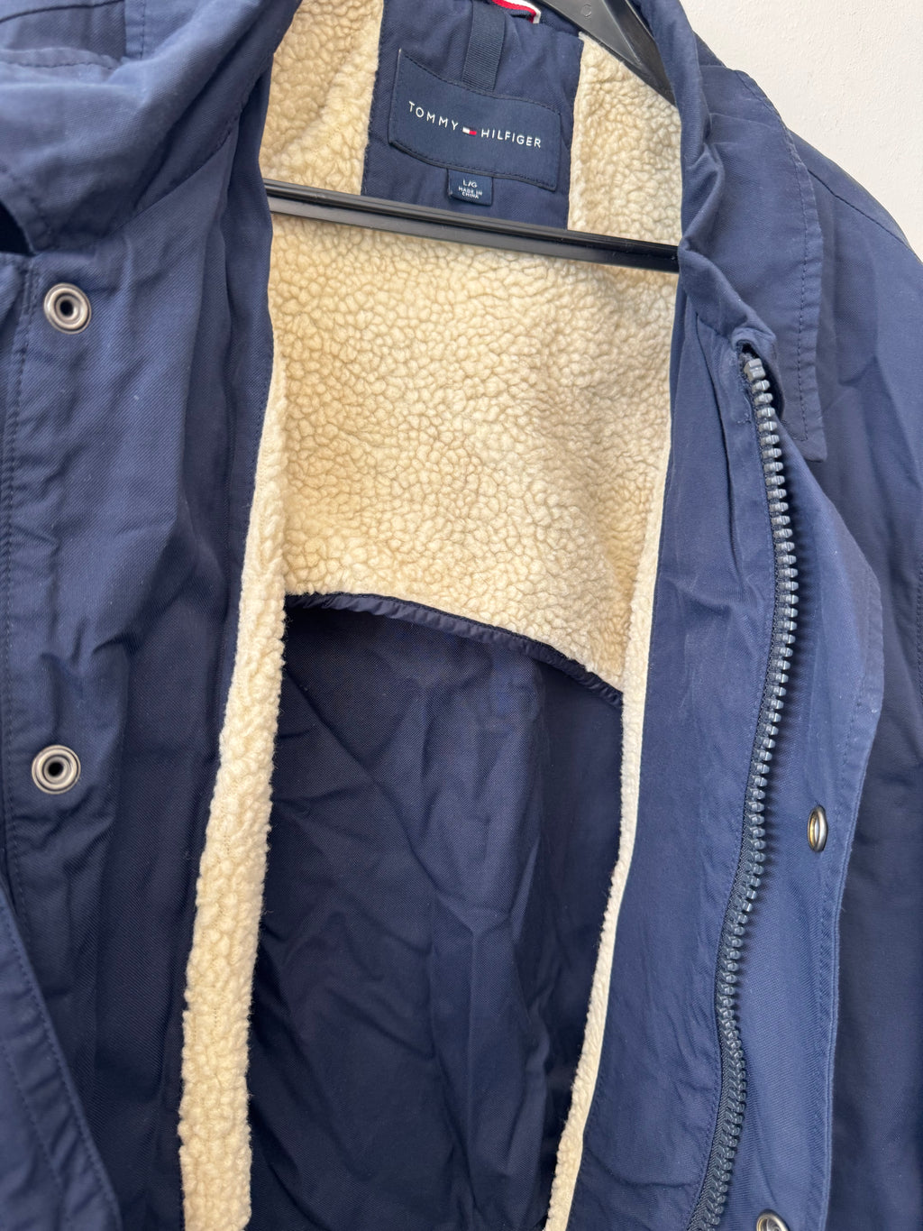 Tommy Hilfiger Tucker Sherpa Lined Winter Jacket, Blue, Size L, New