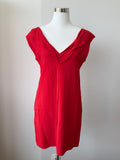 Stella McCartney Shiftkleid – Rot, EU 38, Sehr gut, mit Volants