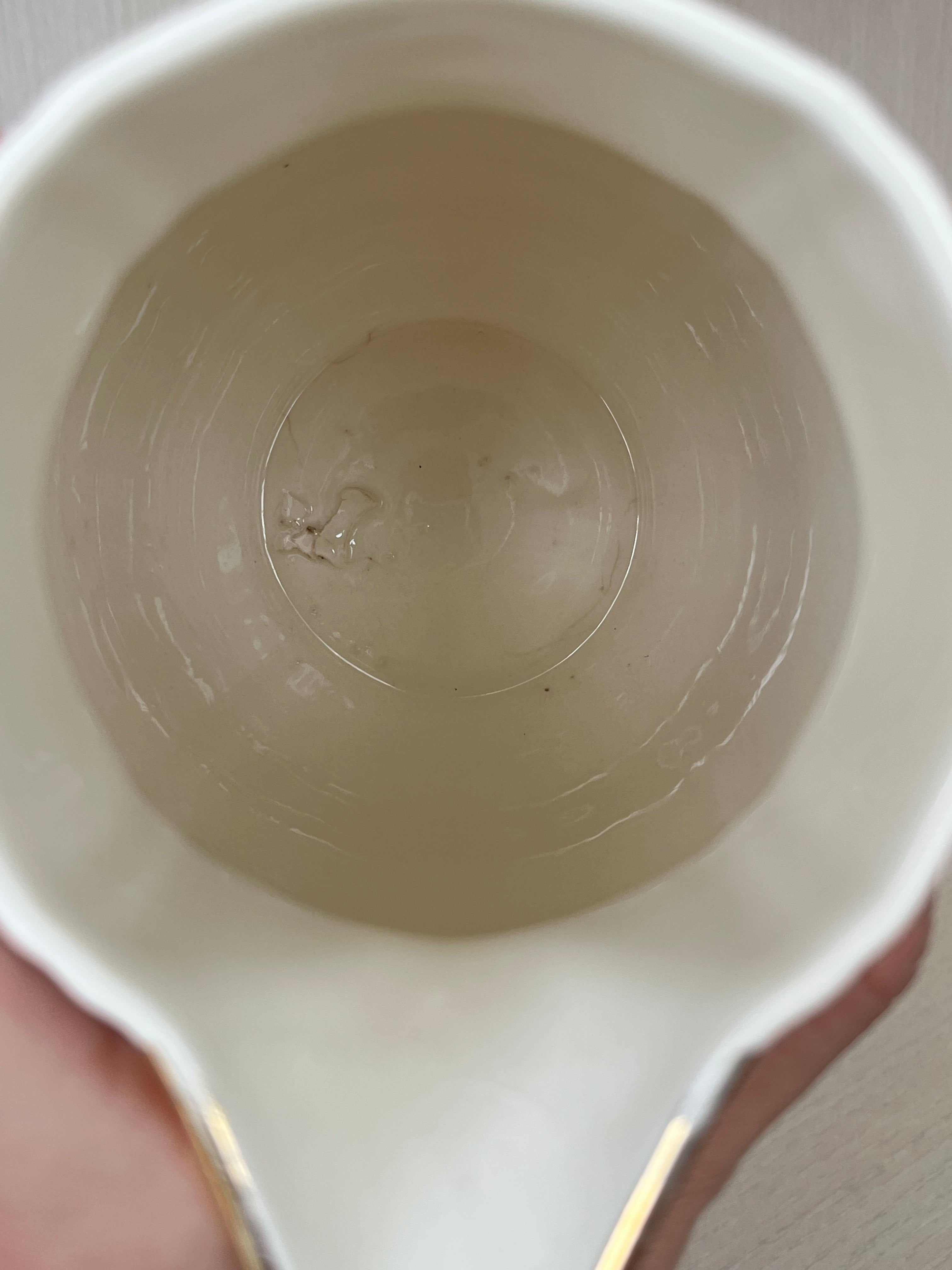 Villeroy & Boch Creamer Economic Deco Weiß Goldrand 18cm Frankreich Normalzustand