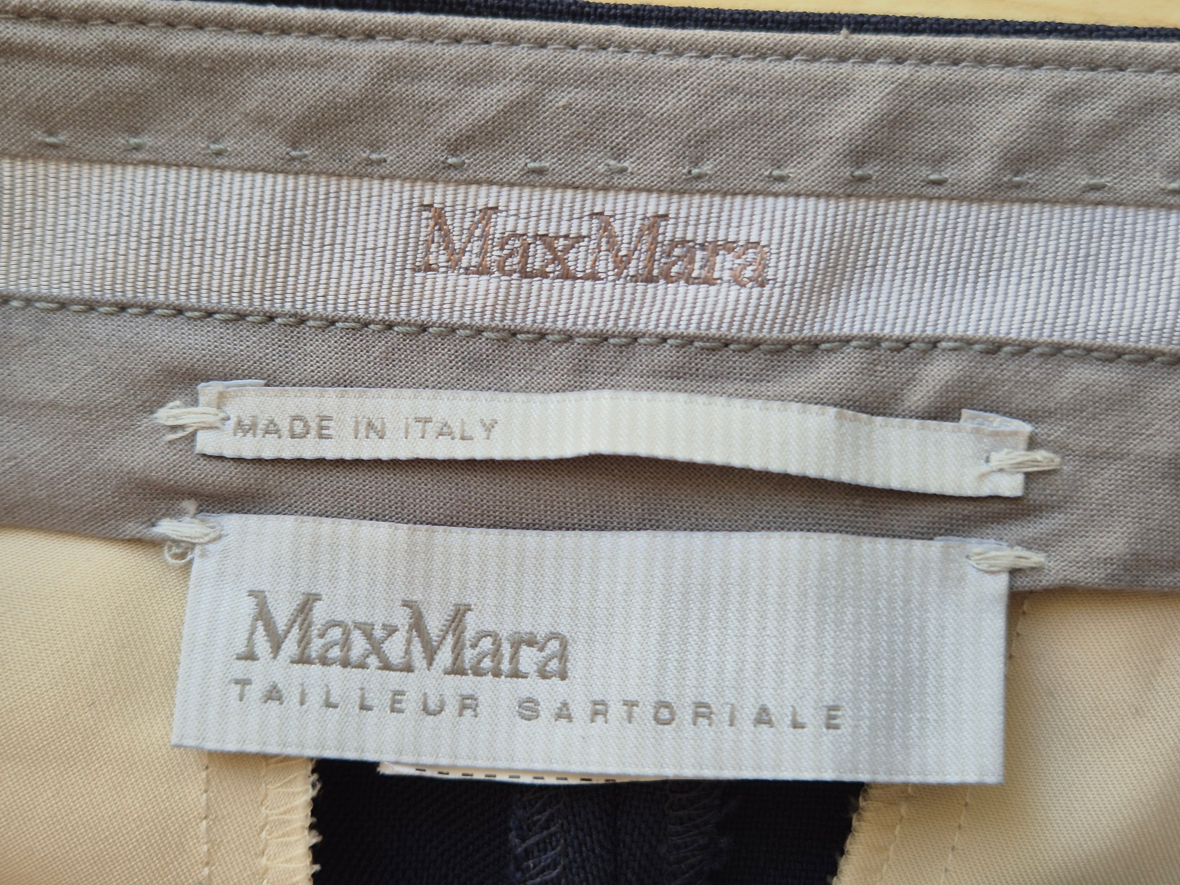 Max Mara ATELIER Navy Wool Trousers EU 38 | Very Good Condition